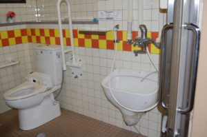 道の駅　匹見峡の車椅子用トイレ内